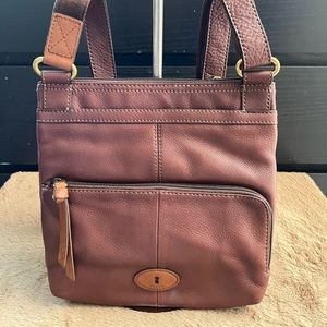 FOSSIL Genuine Leather Messenger/Crossbody